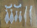 Oorbellen met strass / 4 paar in 1 koop, Sieraden, Tassen en Uiterlijk, Oorbellen, Ophalen, Overige materialen, Hangers, Zo goed als nieuw