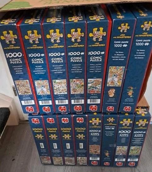 15 puzzels jvh -Jan van Haasteren, Hobby en Vrije tijd, Denksport en Puzzels, Zo goed als nieuw, Legpuzzel, 500 t/m 1500 stukjes