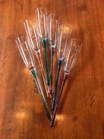 Fel gekleurde glazen voor Prosecco of champagne- 6 stuks., Ophalen of Verzenden