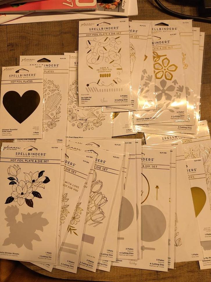 NIEUWE spellbinders hot foil plates - 58 stuks - € 12 / stuk, Hobby en Vrije tijd, Scrapbooking, Nieuw, Ophalen of Verzenden