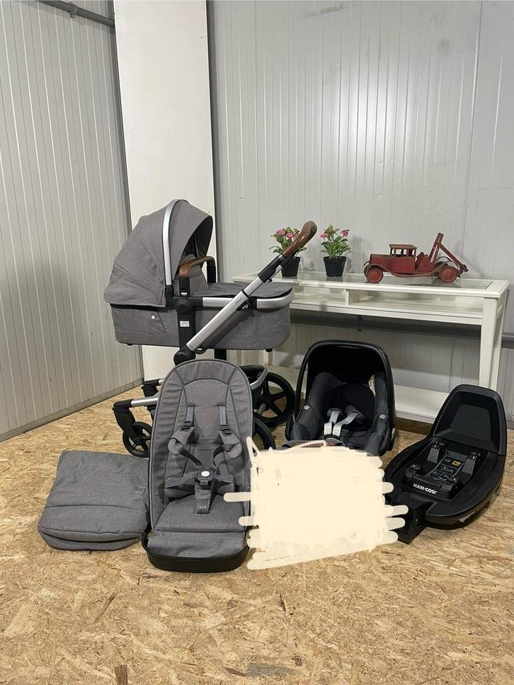 Joolz Day+ Radiant Grey Compleet, Kinderen en Baby's, Kinderwagens en Combinaties, Gebruikt, Combiwagen, Overige merken, Met autostoeltje