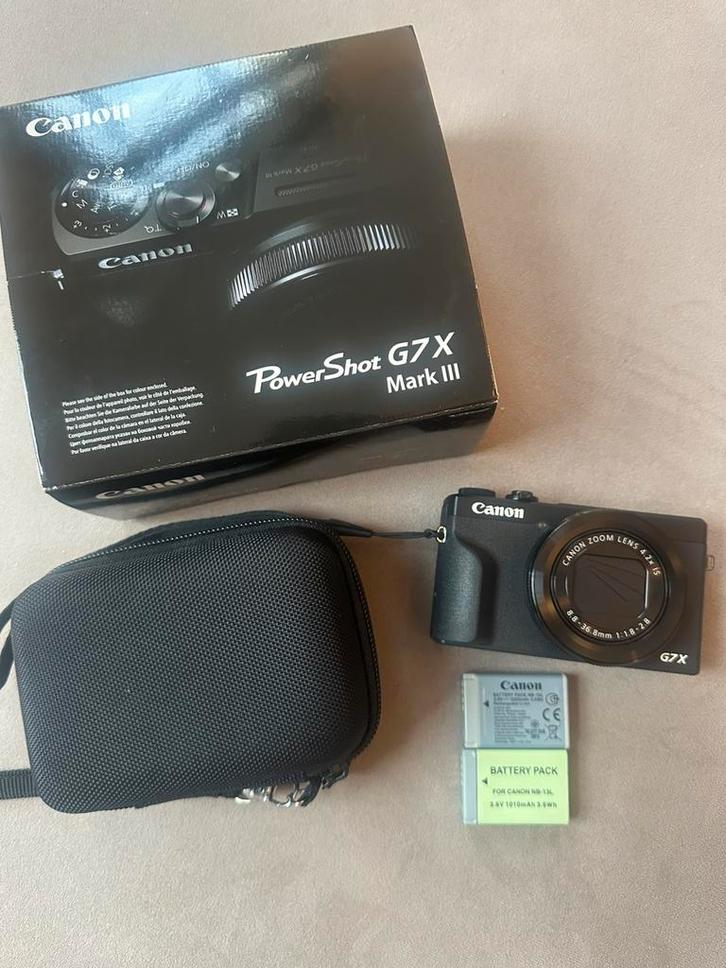 Canon G7x mark III (NIEUW, extra batterij,garantie, factuur), Audio, Tv en Foto, Fotocamera's Digitaal, Zo goed als nieuw, Canon