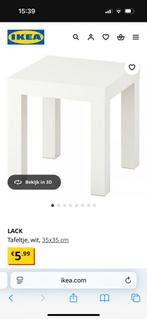 Witte bijzettafel LACK 35x35 NIEUW, Huis en Inrichting, Tafels | Sidetables, Ophalen, Vierkant, Nieuw, Minder dan 50 cm