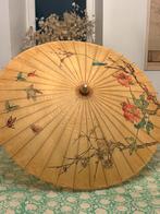 Vintage Japanse Parasol - Roze Bloesem & Vogel, Antiek en Kunst, Ophalen of Verzenden