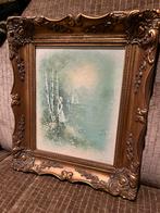 Schilderij van Andres Orpinas meisje aan de waterkant, Antiek en Kunst, Kunst | Schilderijen | Klassiek, Ophalen