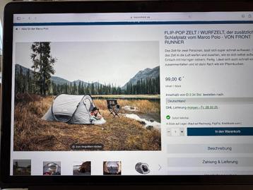 Kleine tent beschikbaar voor biedingen