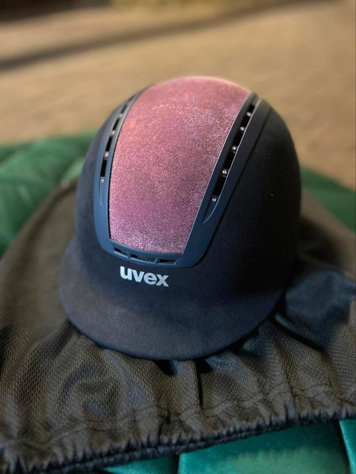 Uvex Suxxeed Glamour, Dieren en Toebehoren, Paardrijkleding, Zo goed als nieuw, Dames, Kinderen, Cap, Dressuur, Ophalen of Verzenden
