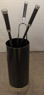 Haardgereedschap set met houder, Huis en Inrichting, Haarden, Ophalen, Gebruikt, Vrijstaande haard, Houthaard