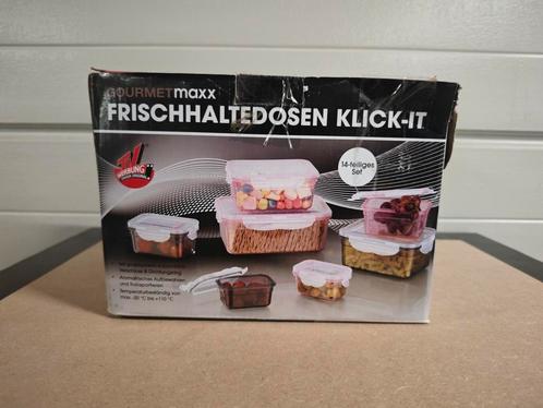 Gourmettmaxx frischhaltedosen klick-it set, Huis en Inrichting, Keuken | Tupperware, Zo goed als nieuw, Ophalen