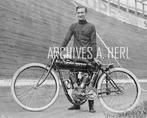 Indian 8 valve 61ci V-twin 1912 works racer Billy Shields, Verzenden, Foto, Nieuw, Voor 1940
