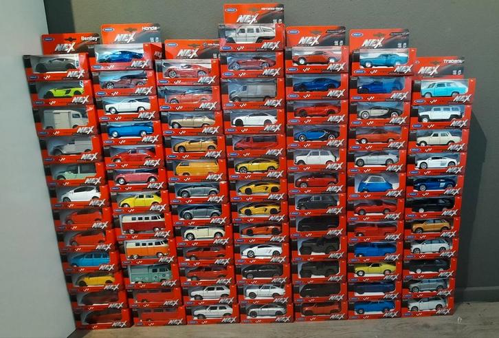 84 Welly Nex modelauto's nieuw in doos partij, Hobby en Vrije tijd, Modelauto's | 1:43, Nieuw, Auto, Overige merken, Ophalen of Verzenden