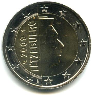 2 Euro Luxemburg 2009 UNC - Reguliere Munt beschikbaar voor biedingen