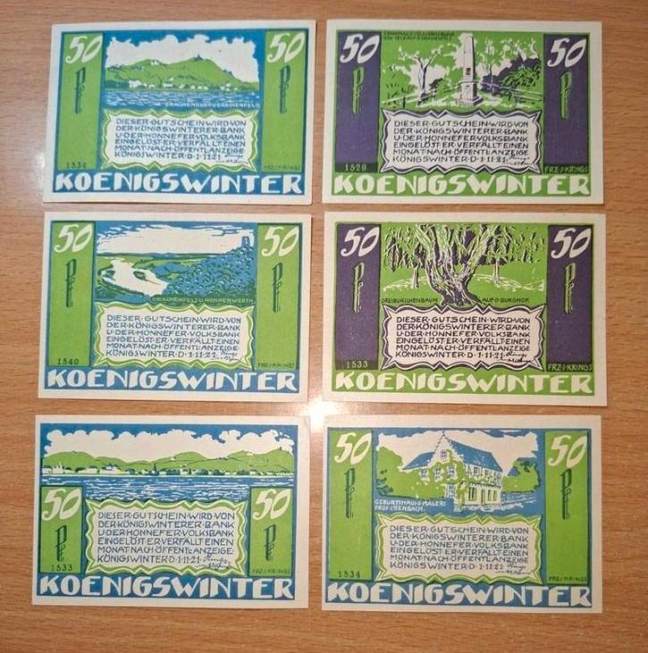 Duits Notgeld Königswinter Noodgeld, Postzegels en Munten, Bankbiljetten | Europa | Niet-Eurobiljetten, Duitsland, Ophalen of Verzenden