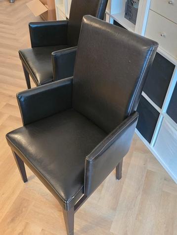 6X Sediamo eettafel stoelen zwart leer beschikbaar voor biedingen