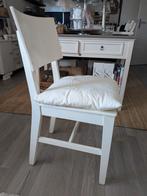 4  brocante stoelen  inclusief kussentjes, Ophalen, Zo goed als nieuw, Wit