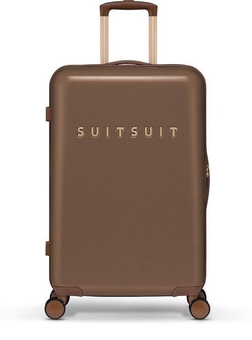 ✅NIEUW✅ SUITSUIT Fab Seventies koffer 66 cm | Cocoa Brown, Sieraden, Tassen en Uiterlijk, Koffers, Nieuw, Hard kunststof, Slot