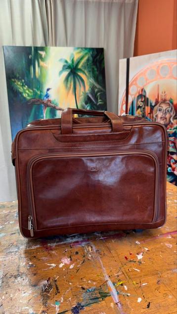 Tony Perotti leren business trolley – cognac | Topstaat beschikbaar voor biedingen