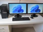 Dell Optiplex 3040 i5-6500 12gb 128gb SSD + 500gb HDD+ 2x22", Computers en Software, Desktop Pc's, Met monitor, Ophalen of Verzenden