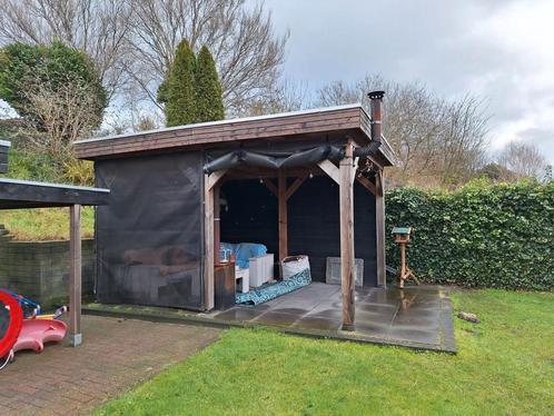 2x schaduwdoek met ringen, Tuin en Terras, Schaduwdoeken, Gebruikt, Ophalen