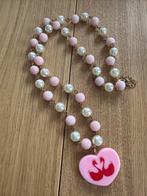 Metamorphose lolita Roze ketting met nep parels en hart, Met hanger, Kunststof, Ophalen of Verzenden, Zo goed als nieuw