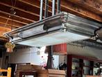 96) Stoere artdeco - stijl aluminium hanglamp., Huis en Inrichting, Ophalen, Gebruikt, 50 tot 75 cm, .
