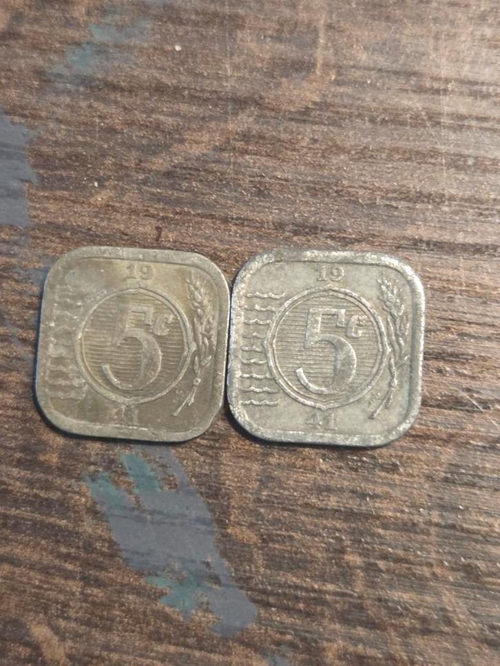 Zeldzame 5 Cent 1941 - Wilhelmina, Postzegels en Munten, Munten | Nederland, Losse munt, 5 cent, Koningin Wilhelmina, Ophalen of Verzenden