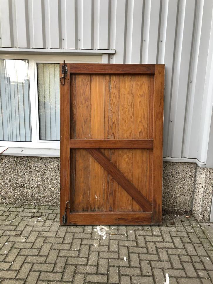 1 set dubbele massieve garagedeuren, Doe-het-zelf en Verbouw, Deuren en Horren, Zo goed als nieuw, Garagedeur, 200 tot 215 cm