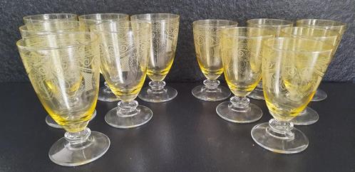 2 x 6 wijnglazen Le Gocce kristal, Antiek en Kunst, Antiek | Glas en Kristal, Ophalen of Verzenden