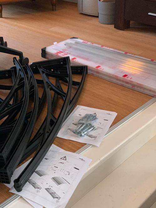 2 x Afdak, compleet met transparant polycarbonaat platen, Tuin en Terras, Overkappingen, Nieuw, Overige typen, Ophalen of Verzenden