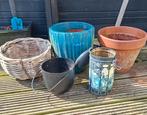 GRATIS vijf plantenpotten, Tuin en Terras, Bloembakken en Plantenbakken, Ophalen, Gebruikt, Minder dan 30 cm, Minder dan 60 cm