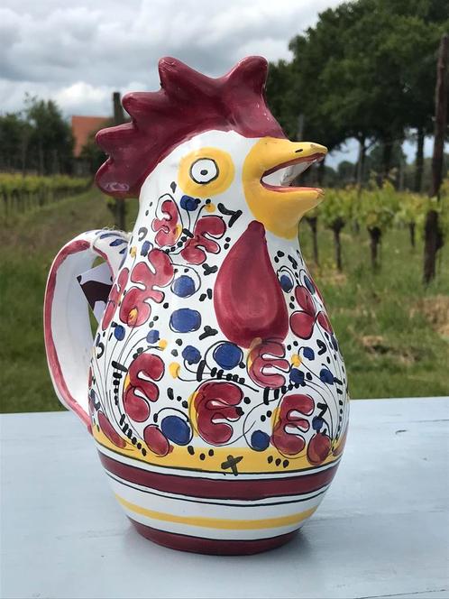 70s Vintage Italiaanse karaf waterkan Haan Deruta keramiek, Antiek en Kunst, Antiek | Keramiek en Aardewerk, Ophalen of Verzenden