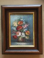 Schilderij olieverf op doek stilleven bloemen Sanders, Ophalen of Verzenden