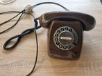 Vintage mocca/bruin draaischijf telefoon model T65., Telecommunicatie, Vaste telefoons | Niet Draadloos, Ophalen, Zo goed als nieuw