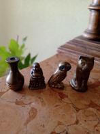 Oude Koperen Miniatuur Figuurtjes Jaren 70 voor letterbak, Ophalen of Verzenden