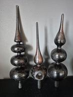 Vintage zwarte glazen kerstboom piek oud stermotief verzamel, Verzamelen, Ophalen of Verzenden, Huis en Inrichting