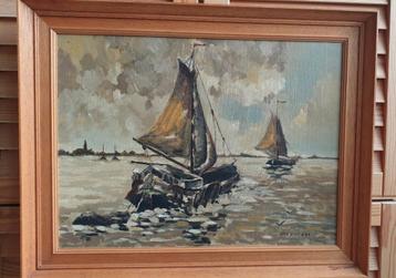 VISSERSBOTEN ZEILSCHEPEN   gesigneerd: Dirk Pols beschikbaar voor biedingen