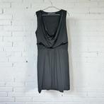 Cora Kemperman Jurk Maat L Donker Grijs Gedrapeerd Midi, Verzenden, Ck, Maat 42/44 (L), Ck