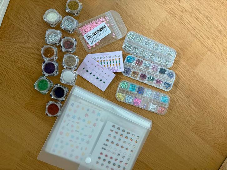 Nail Art Nagelsteentjes & Stickers Set, Sieraden, Tassen en Uiterlijk, Uiterlijk | Cosmetica en Make-up, Nieuw, Toebehoren, Handen en Nagels