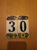 Keramiek huisnummer 3 of 30, Huis en Inrichting, Ophalen of Verzenden, Gebruikt