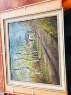 Willy van Rooy, “Koedrijver", Olieverfschilderij, Antiek en Kunst, Kunst | Schilderijen | Klassiek, Ophalen of Verzenden