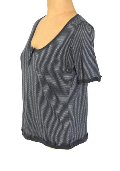 Sandwich shirt, shirtje, gestreept, grijs, Mt. S, Verzenden, Zo goed als nieuw, Korte mouw, Maat 36 (S)