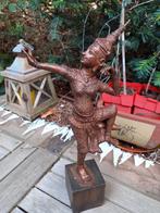 Thaise Tempelwachter Bronzen Beeld, Antiek en Kunst, Ophalen of Verzenden