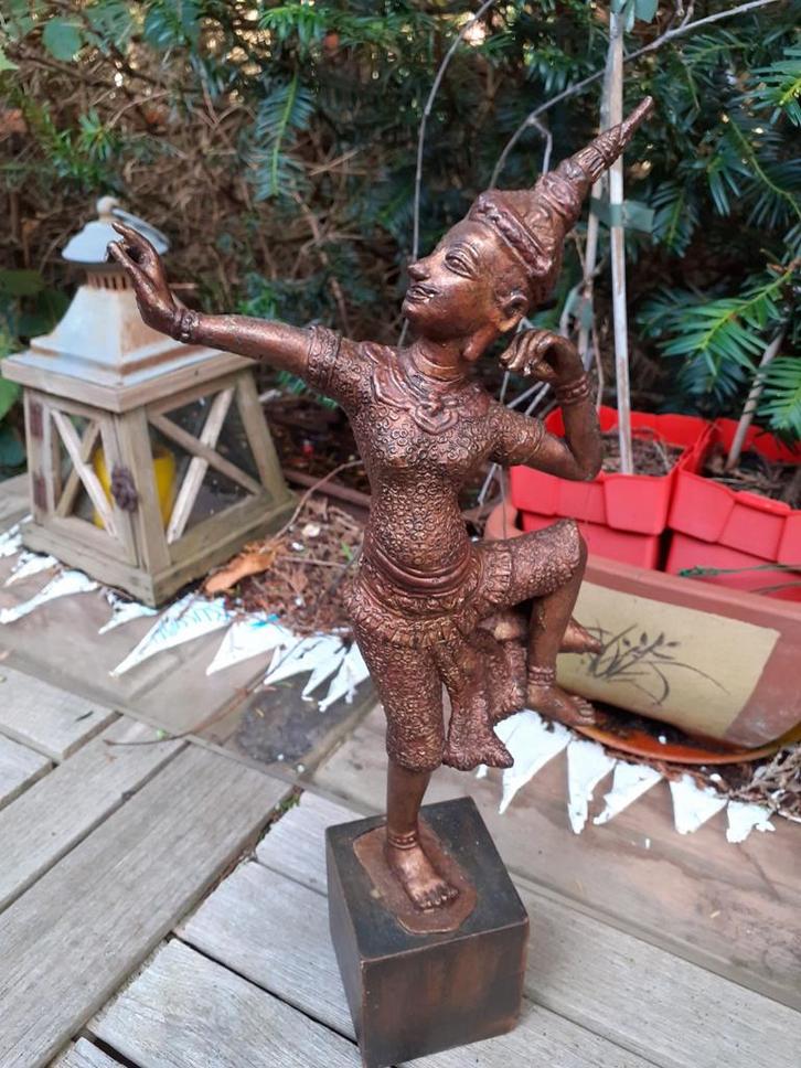 Thaise Tempelwachter Bronzen Beeld, Antiek en Kunst, Kunst | Beelden en Houtsnijwerken, Ophalen of Verzenden