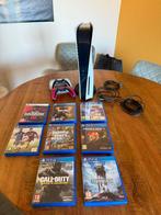 PlayStation 5 + 2 controllers + 8 games (PS4 & PS5), Ophalen, Zo goed als nieuw, Playstation 5