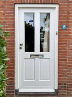 Hardhouten voordeur, Doe-het-zelf en Verbouw, Deuren en Horren, Ophalen, Gebruikt, 80 tot 100 cm, Buitendeur