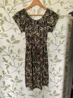 Geisha jurk zomerjurk bruin beige blauw small 36, Geisha, Blauw, Ophalen of Verzenden, Zo goed als nieuw