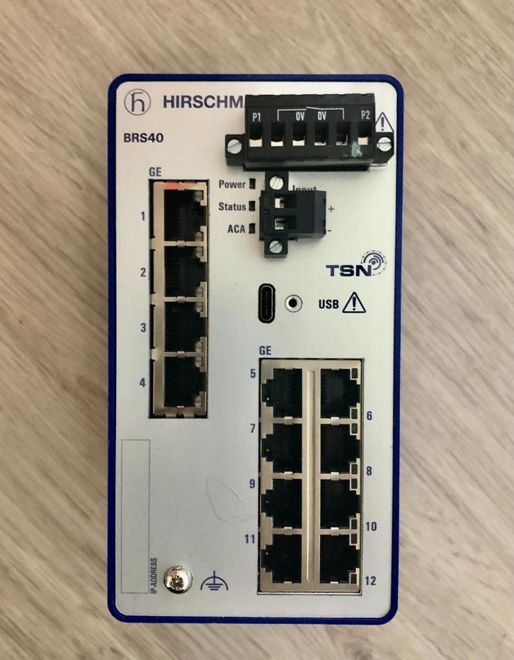 HIRSCHMANN - BRS40 - BOBCAT DIN Rail Switch 12x GigE, Hobby en Vrije tijd, Elektronica-componenten, Zo goed als nieuw, Ophalen of Verzenden