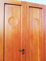 235,5hx132br Strakke dubbele houten buitendeuren, Zo goed als nieuw, 75 tot 150 cm, Ophalen, 225 cm of meer