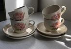 4x kop en schotel JET A rose is A rose is A rose, Huis en Inrichting, Ophalen of Verzenden