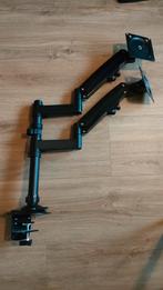 ErGear 13-32 inch Dubbele Monitor Arm - Bureau Montage, Ophalen, Zo goed als nieuw, Overig, In diepte verstelbaar